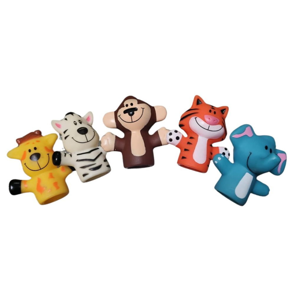 5 Puppets para dedos de animales del zoológico - Image 2
