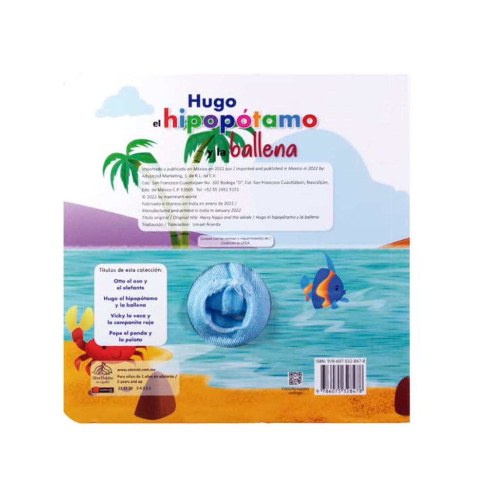 Libro de Cartón Hugo el Hipopotamo y la ballena - Image 3